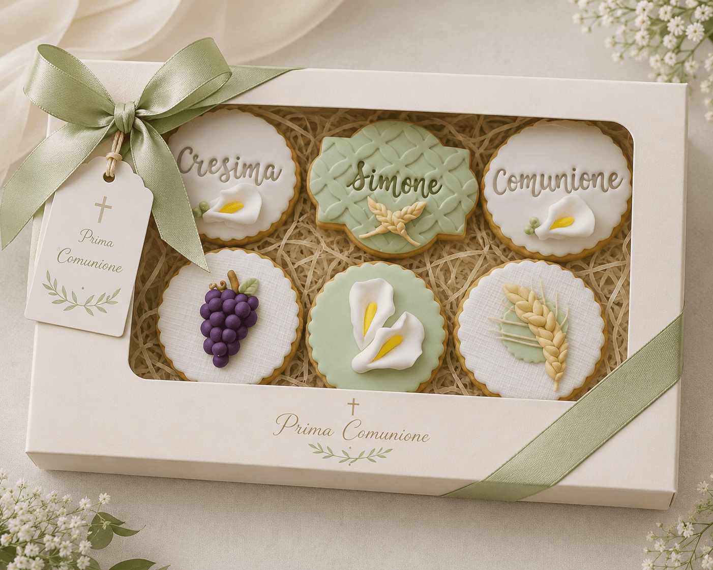 Biscotti Cresima e Comunione - biscotti decorati Cresima